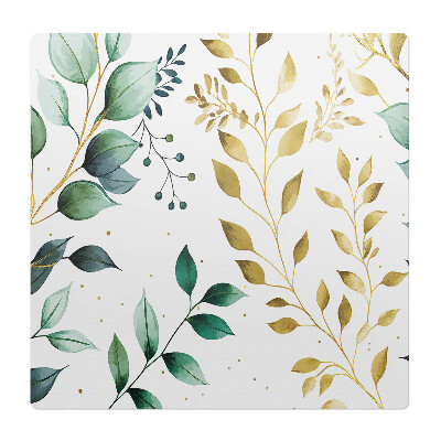 Podložka pod stoličku na kolieskach Listy a vetvičky