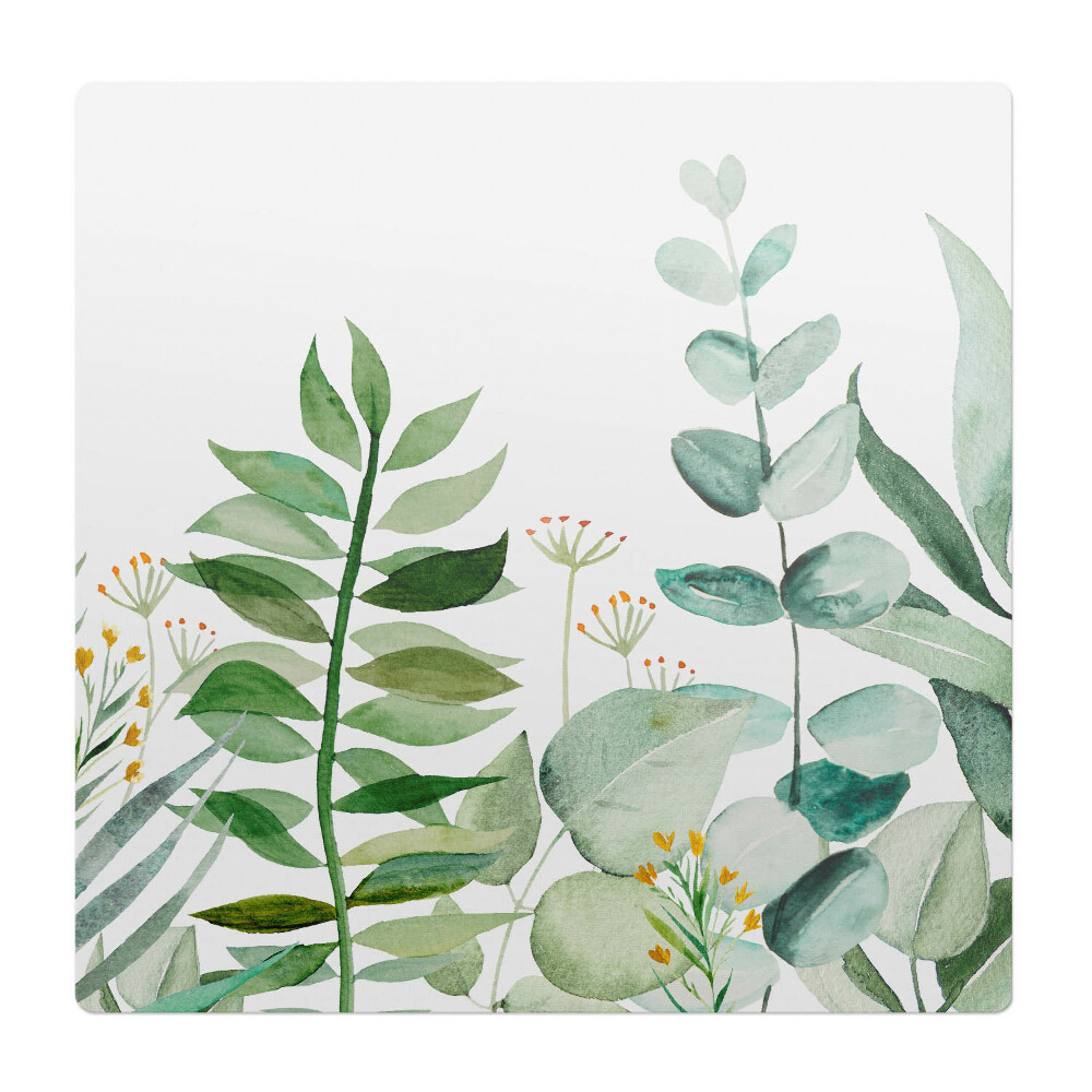 Podložka pod stoličku na kolieskach Akvarelové listy