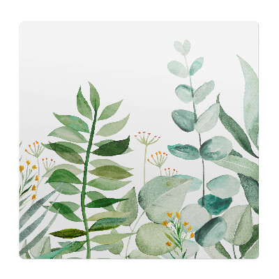 Podložka pod stoličku na kolieskach Akvarelové listy