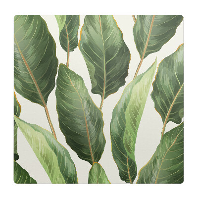 Podložka pod stoličku na kolieskach Tropické listy