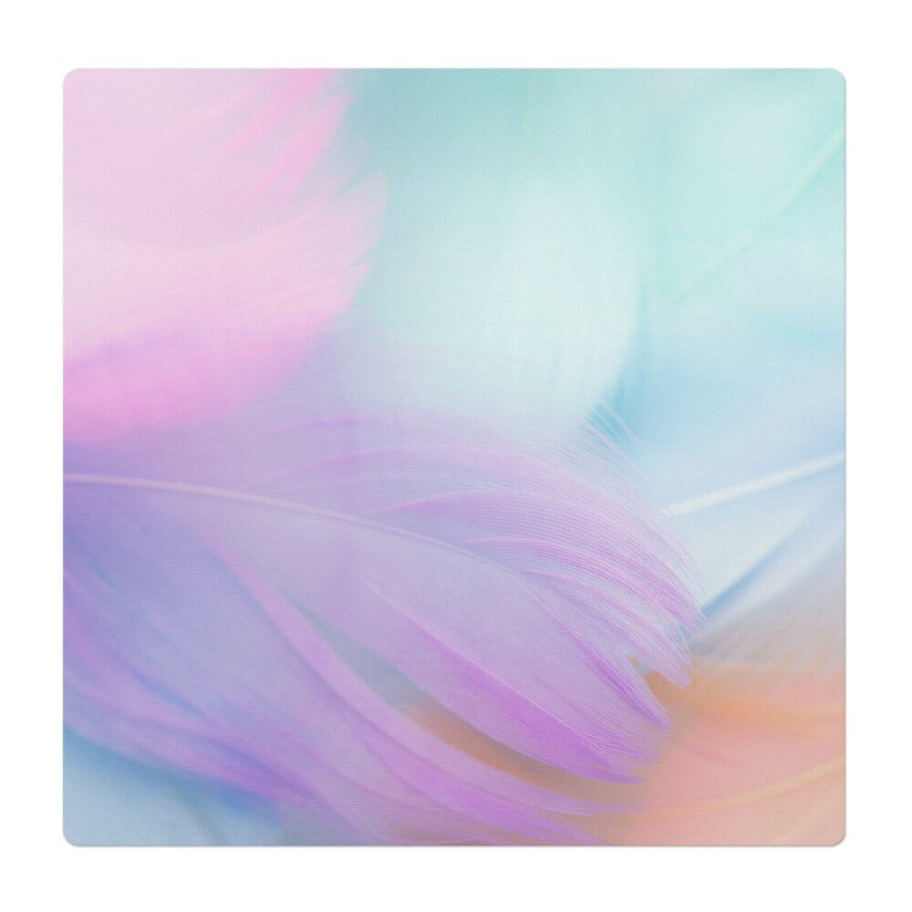 Podložka pod stoličku na kolieskach Pastelové pierka