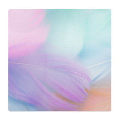 Podložka pod stoličku na kolieskach Pastelové pierka