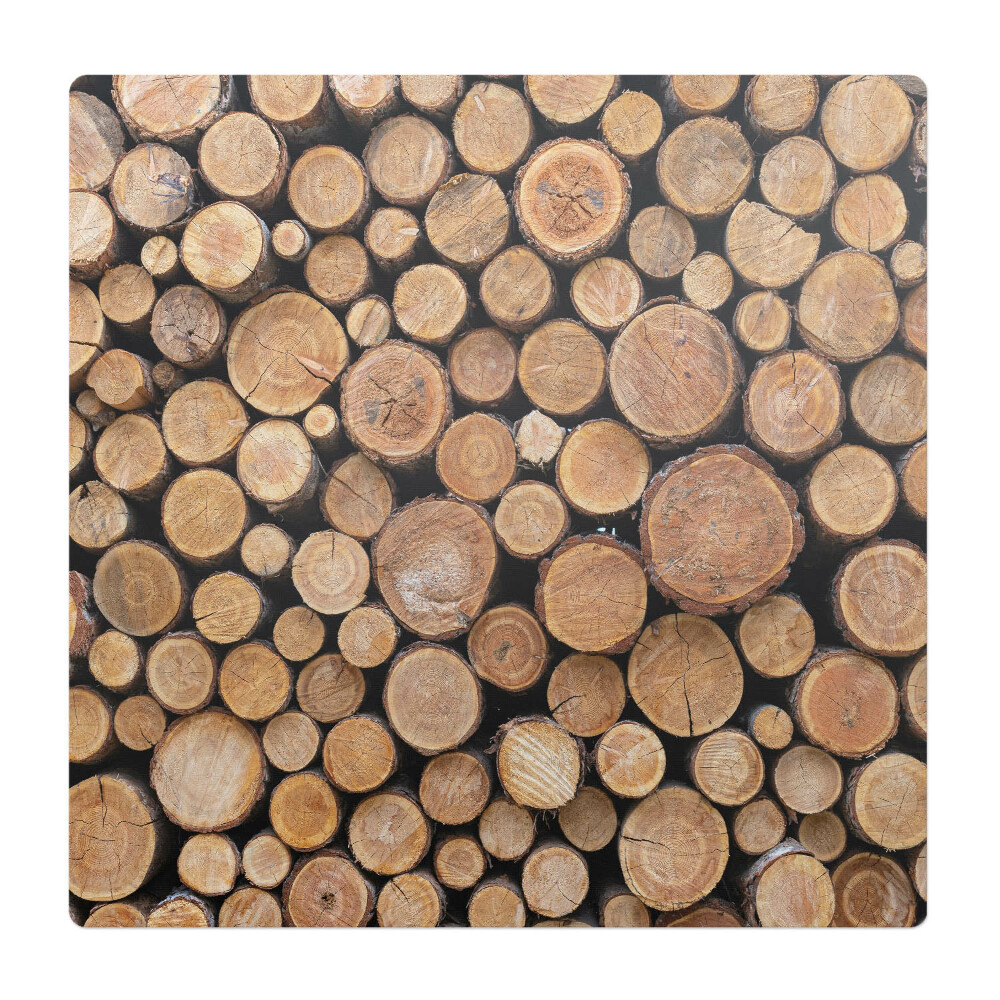 Podložka pod stoličku na kolieskach Stohy drevených polená