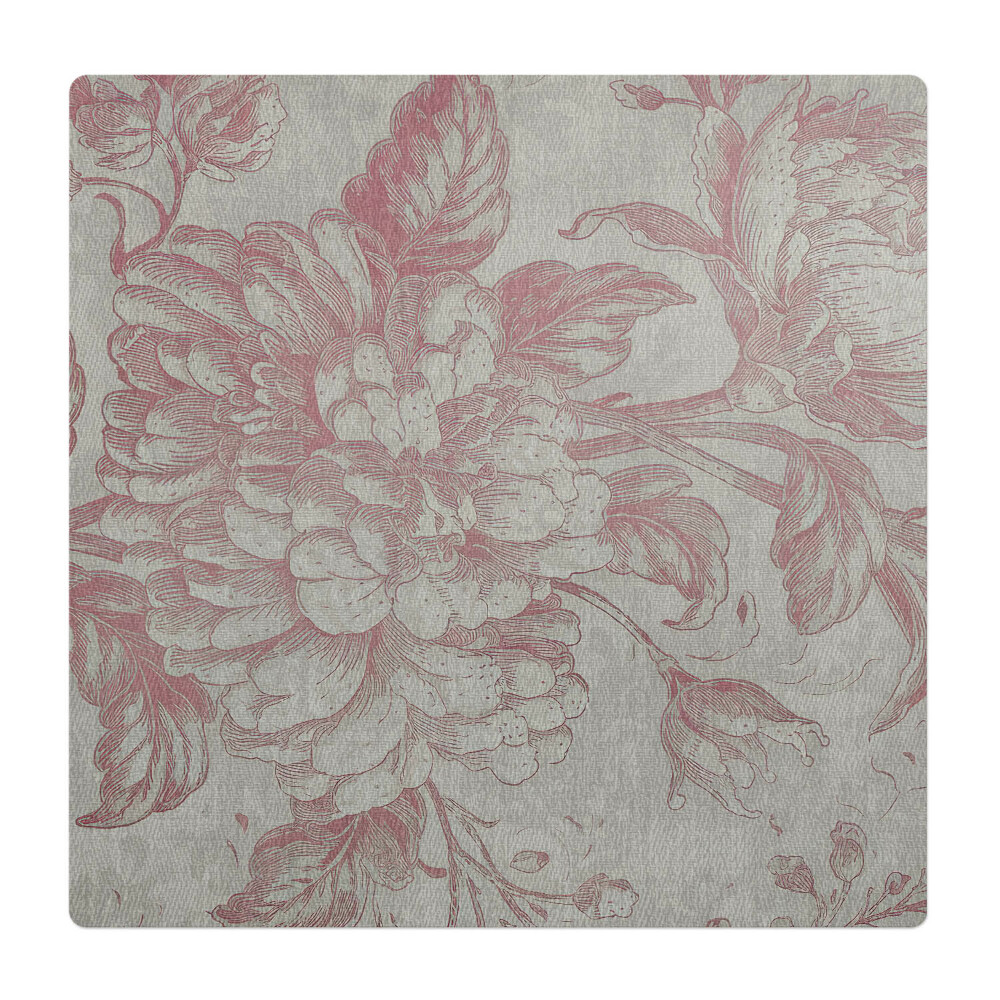 Podložka pod stoličku na kolieskach Retro kvetinový ornament