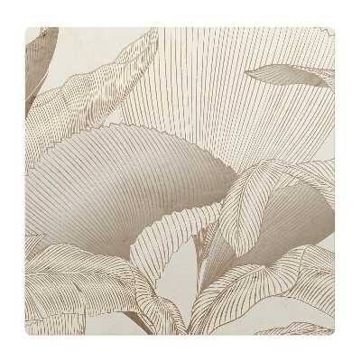 Podložka pod kolieskovú stoličku Listy v jemných líniách