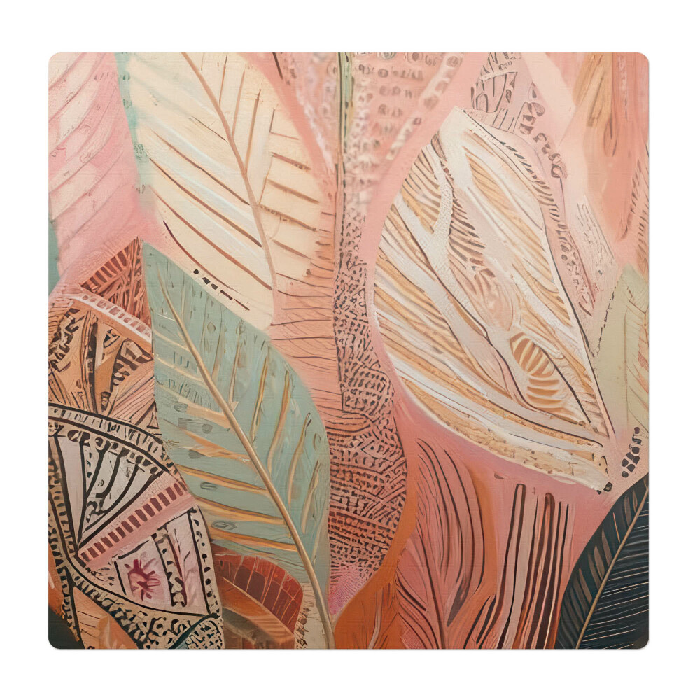 Podložka pod stoličku na kolieskach Listy v abstrakcii