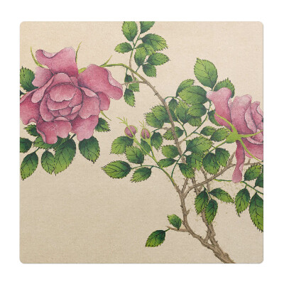 Podložka pod kolieskovú stoličku Retro kytica ruží