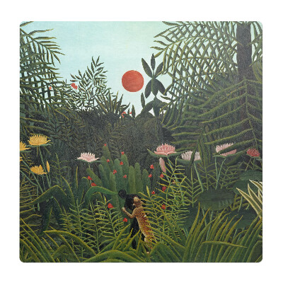 Podložka pod kolieskovú stoličku Džungľa pri západe slnka