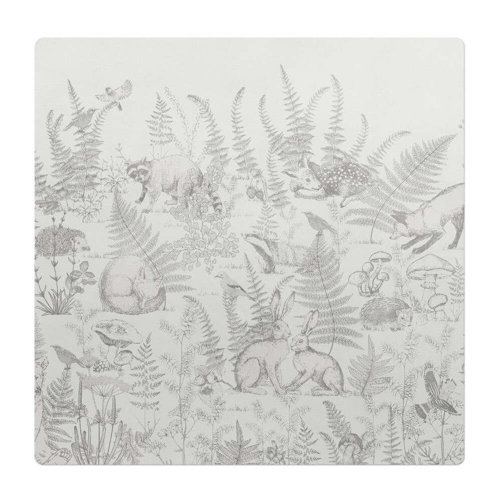 Podložka pod kolieskovú stoličku Lesné zvieratá a paprade