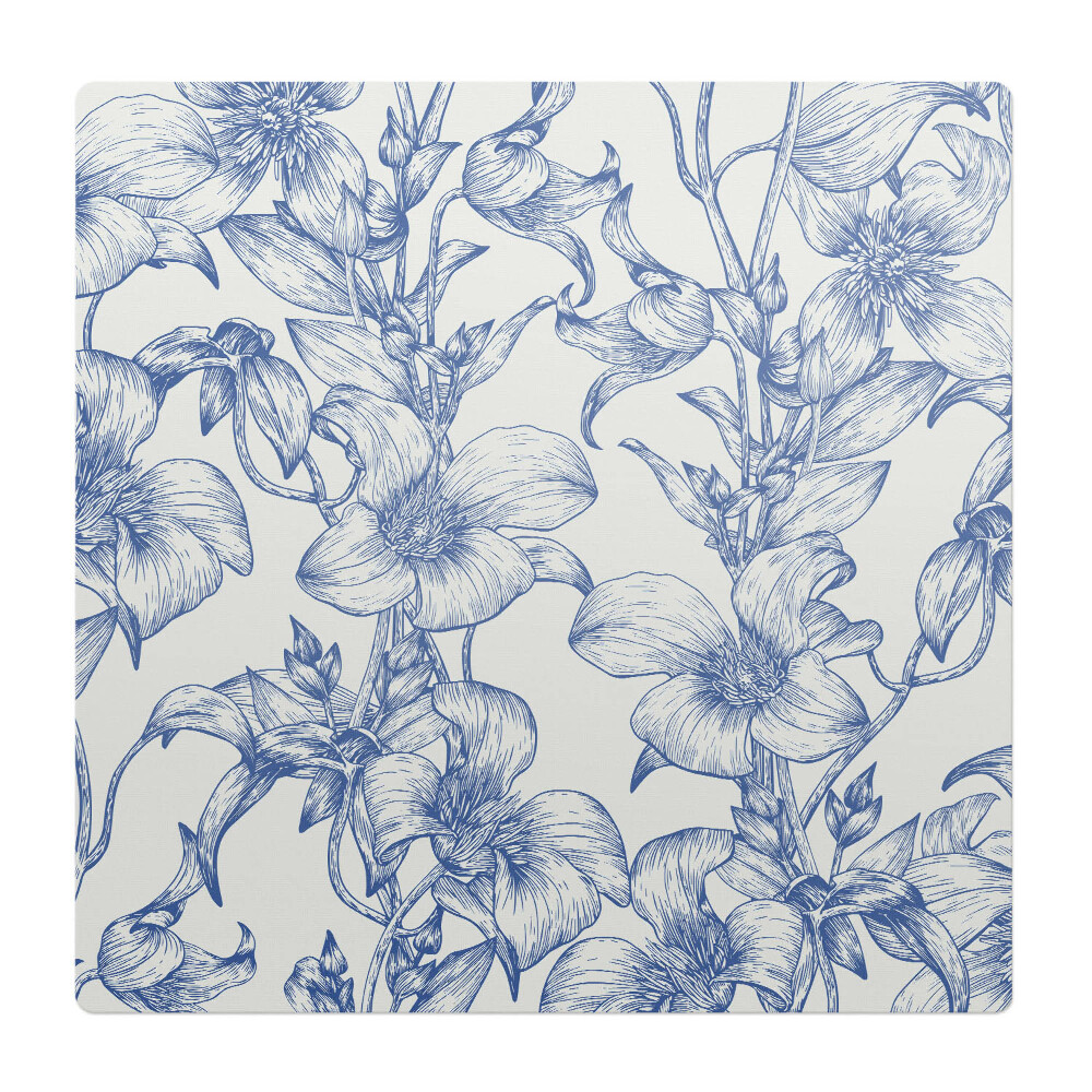 Podložka pod stoličku Kvetinový vzor viniča