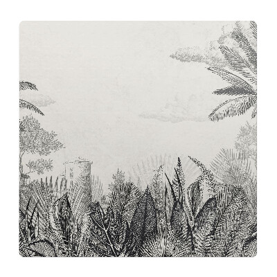 Podložka pod kolieskovú stoličku Tropická ilustrácia