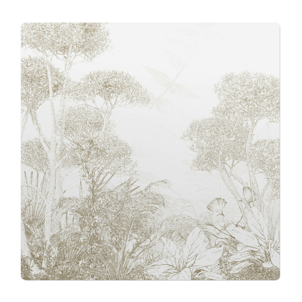 Podložka pod stoličku na kolieskach Jemné tropické stromy