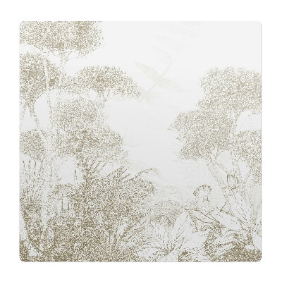 Podložka pod stoličku na kolieskach Jemné tropické stromy