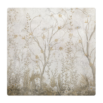 Podložka pod kolieskovú stoličku Jemné rastlinné vzory