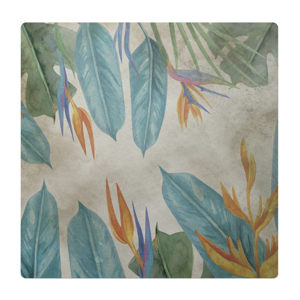 Podložka pod stoličku Exotické listy a kvety