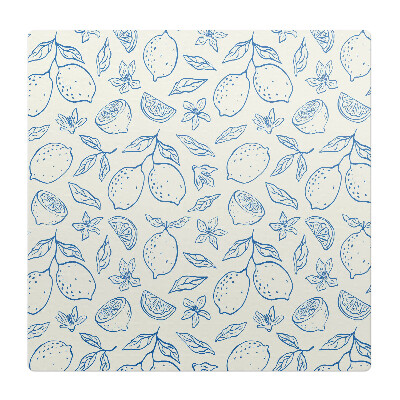 Podložka pod kolieskovú stoličku Citrónový retro vzor