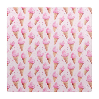 Podložka pod stoličku na kolieskach Ružové zmrzlinové kornútky