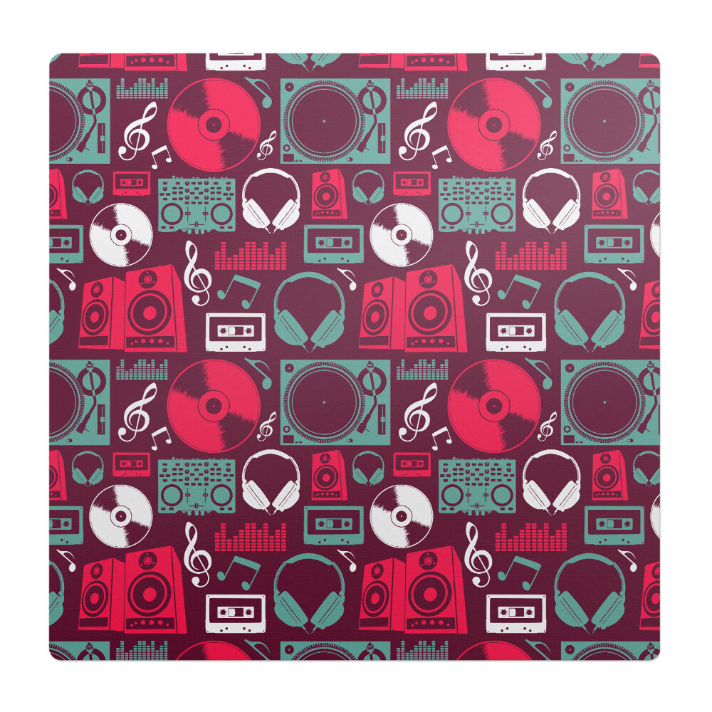 Podložka pod stoličku na kolieskach Retro vzor pre hudbu