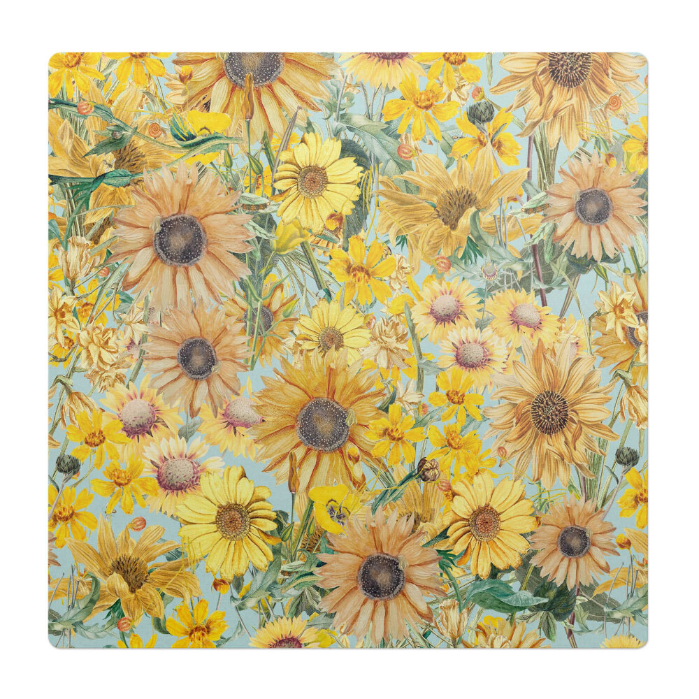 Podložka pod stoličku na kolieskach Lúkový kvetinový vzor