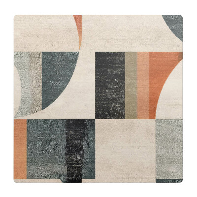 Podložka pod stoličku na kolieskach Geometrické retro tvary