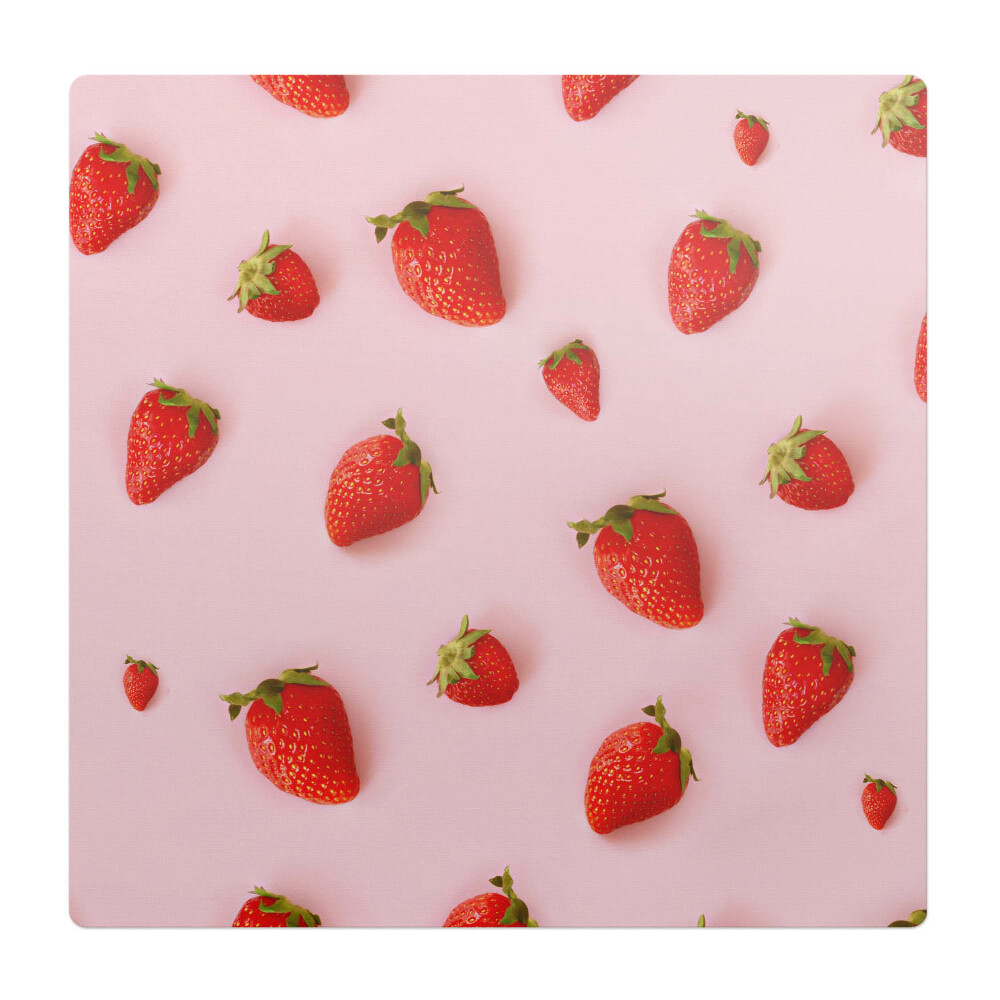Podložka pod stoličku Jahody na pastelovom pozadí