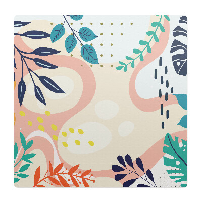 Podložka pod stoličku Listy a abstrakcia