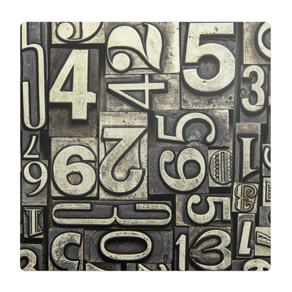 Podložka pod kolieskovú stoličku Čísla v retro štýle