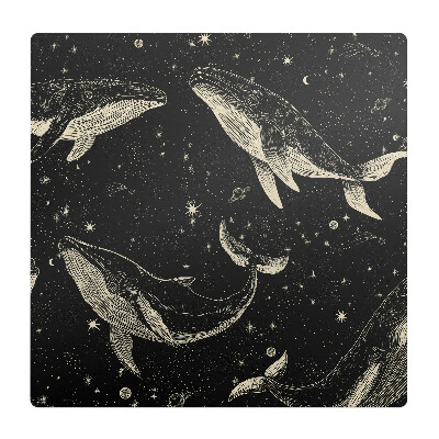 Podložka pod stoličku Veľryby vo vesmíre