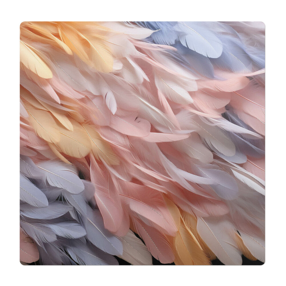 Podložka pod stoličku na kolieskach Pastelové pierka