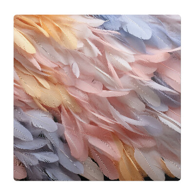 Podložka pod stoličku na kolieskach Pastelové pierka