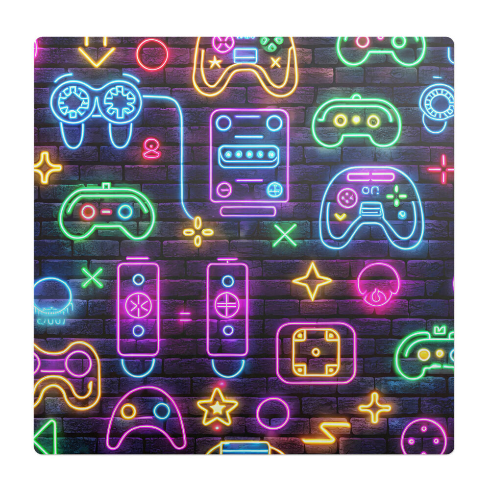 Podložka pod stoličku na kolieskach Neónové herné ovládače