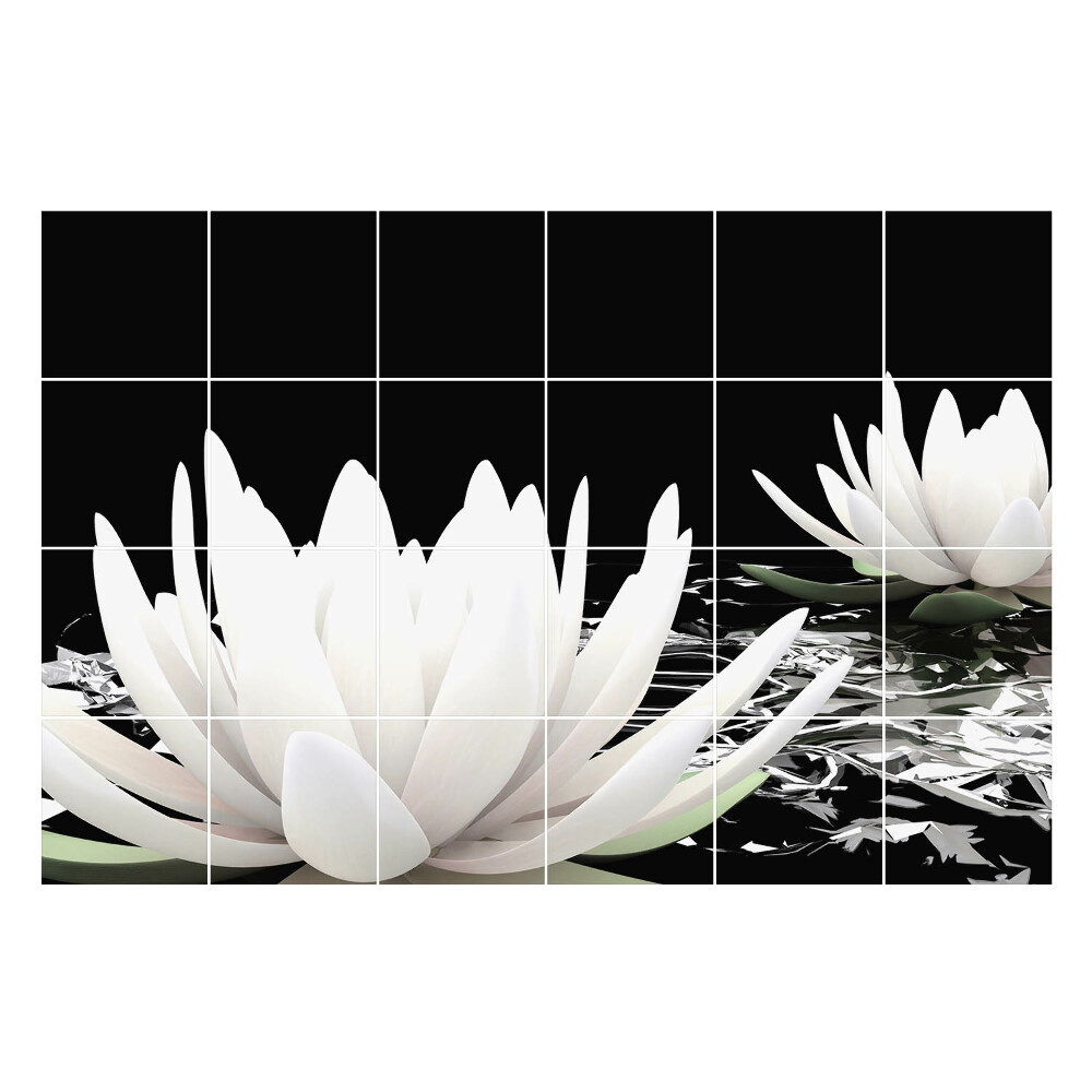 Samolepky na obklady Kvety na vode