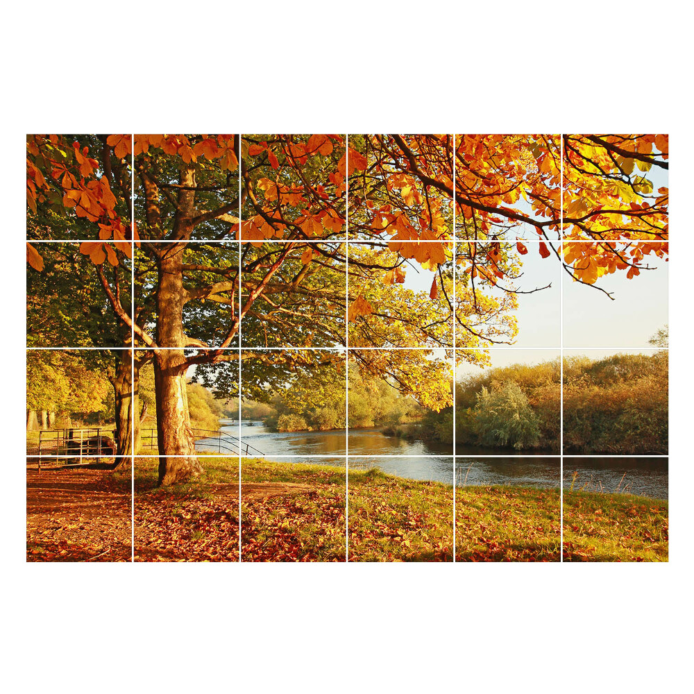 Samolepky na obklady Jesenná scenéria pri rieke