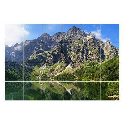 Samolepky na obklady Horská krajina s jazerom