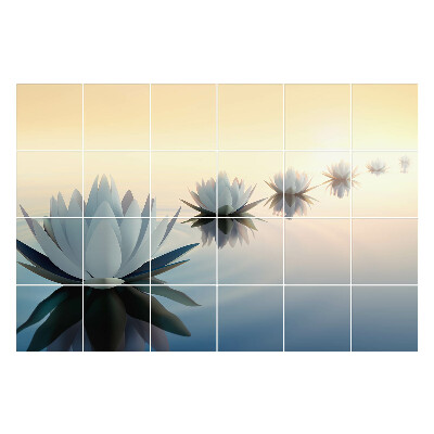 Samolepky na obklady Kvety na vode