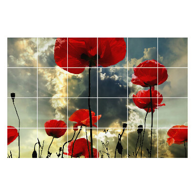 Samolepky na kachličky Kvety proti oblohe