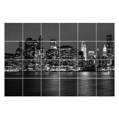 Samolepky na kachličky Panoráma nočného mesta