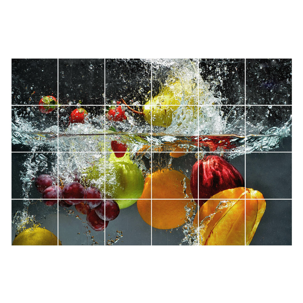 Samolepky na obklady Výbuch ovocia vo vode