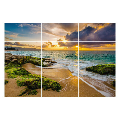 Samolepky na obklady Západ slnka nad morom