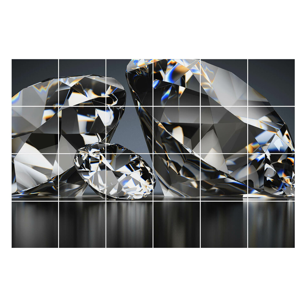 Samolepky na kachličky Lepkavé diamanty