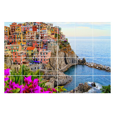 Samolepky na kachličky Malebná prímorská dedinka