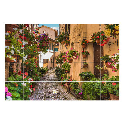 Samolepky na kachličky Očarujúca kvetinová alej