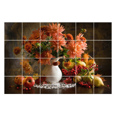 Samolepky na obklady Kvety a ovocie v aranžmáne