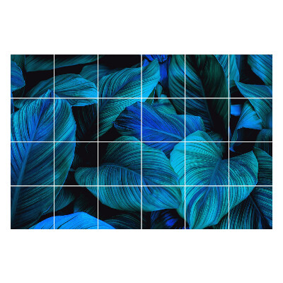 Samolepky na kachličky Listy v intenzívnych farbách