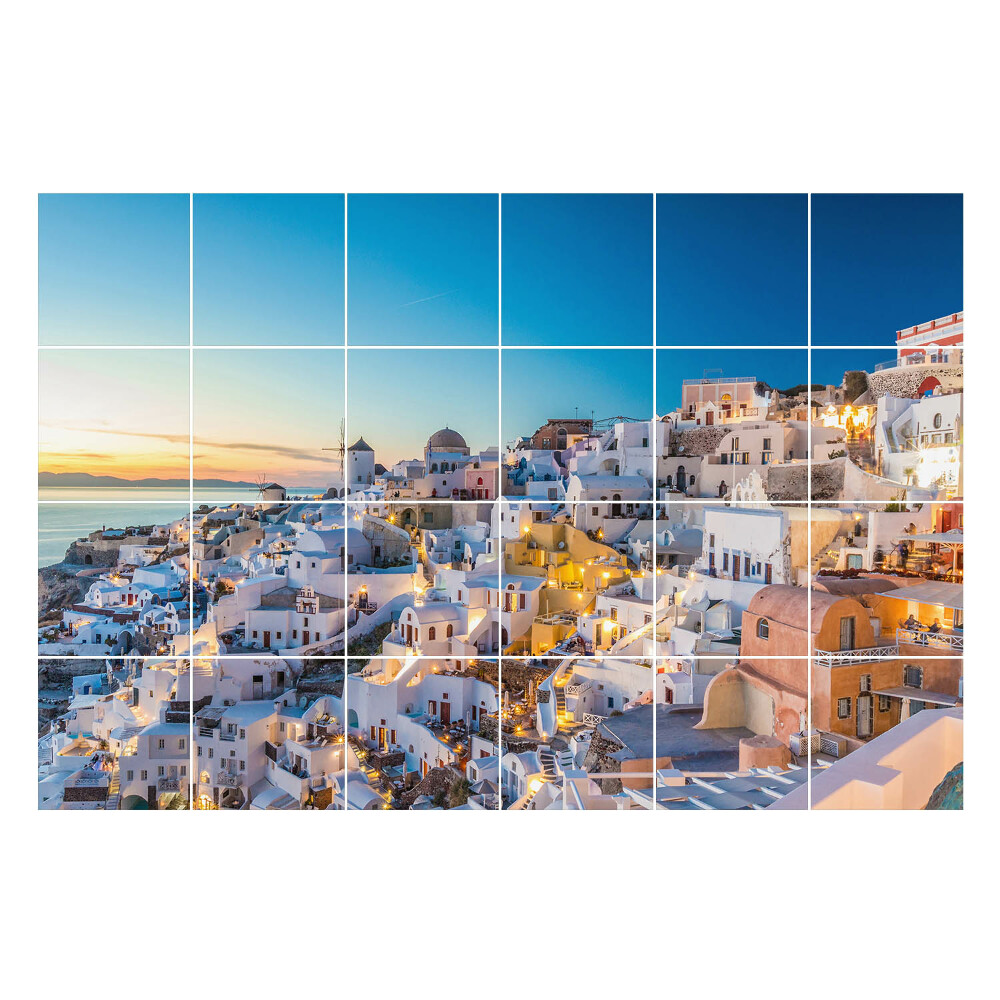 Samolepky na kachličky Malebná architektúra ostrova