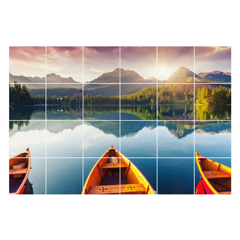 Samolepky na kachličky Pokojná horská krajina