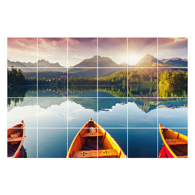 Samolepky na kachličky Pokojná horská krajina