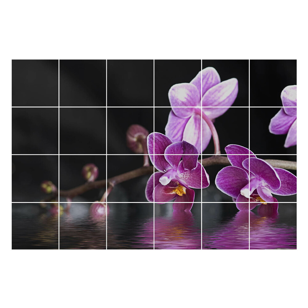 Nálepky na dlaždice Kvety proti vode