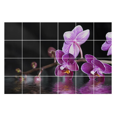 Nálepky na dlaždice Kvety proti vode