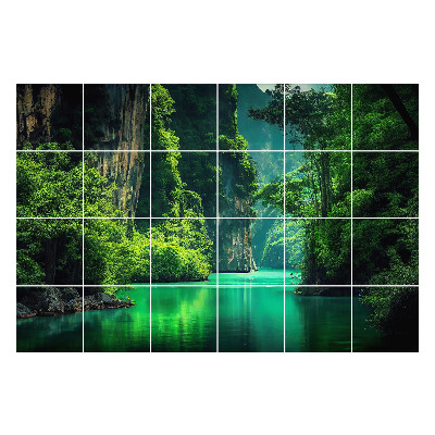 Samolepky na kachličky Malebné údolie s vodou